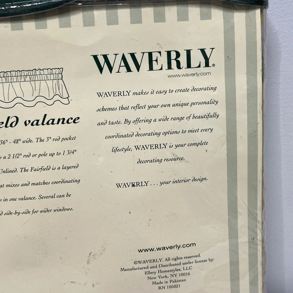 Waverly Fairfield Valance Fontanelle Butter Cream Floral 78x14 Cottagecore